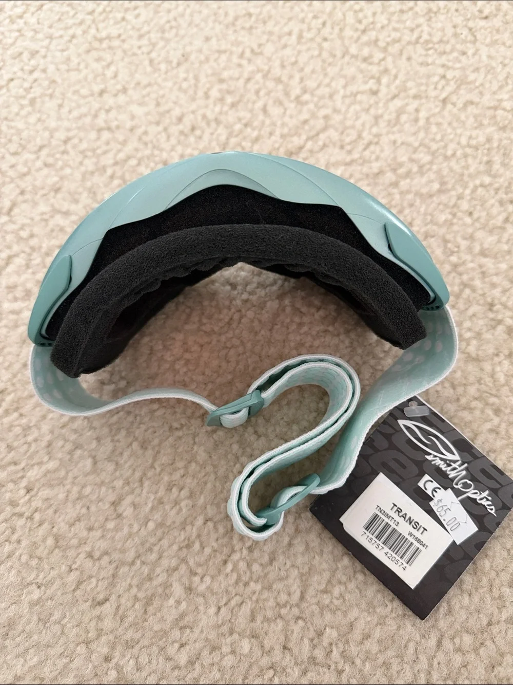 Smith Optics Transit Ski/Snowboard Goggles in Seafoam Green w/ Mirrored Lens